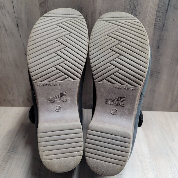 Dansko Beatrice Black Burnished Nubuck Mary Jane Shoes 40 / 9.5-10 - Picture 8 of 10